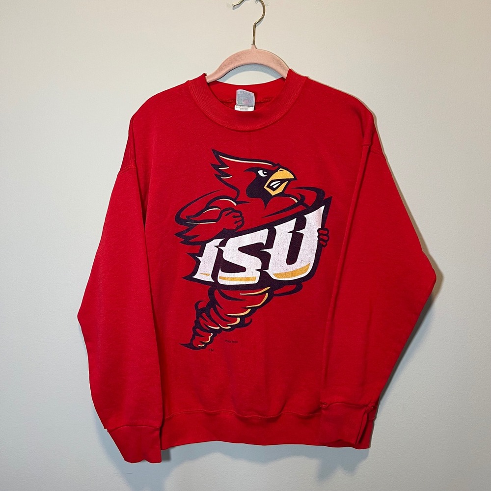 Vintage Fruit of the Loom Iowa State University ISU Sweatshirt Red Large